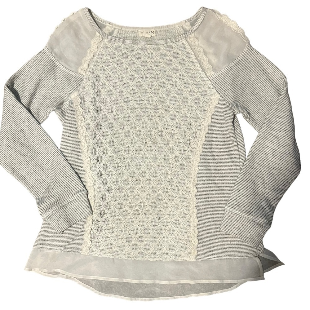 Maison Jules Long-sleeve lace blouse size L